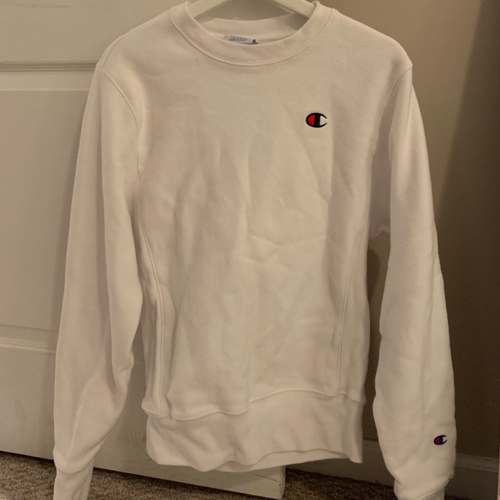 🏆Champion💯White Crewneck sweatshirt